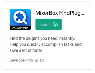 챗GPT 플러스 플러그인: MixerBox FIndPlugin