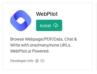 챗GPT 플러스 플러그인: WebPilot